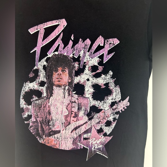 NWT Prince Cotton Graphic T-shirt BLACK AND PURPLE Size S - Picture 4 of 4